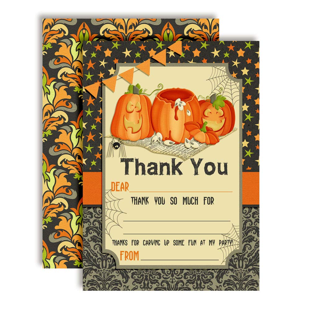 Pumpkin Carving Thank You Cards