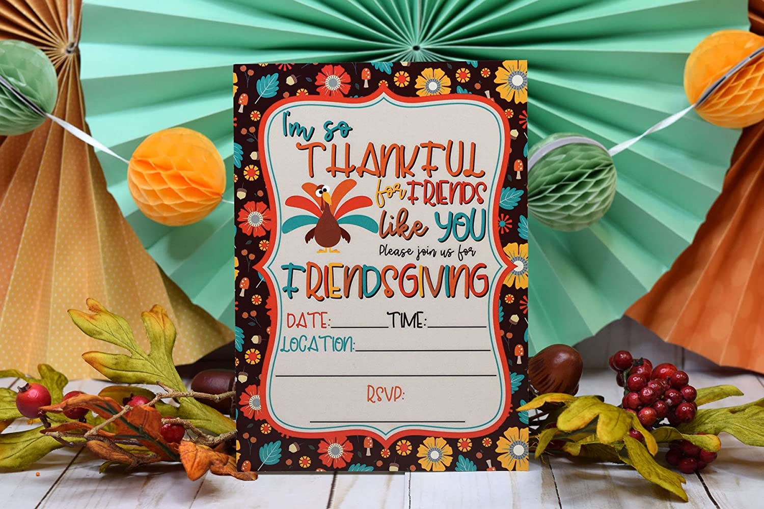 40ct AmandaCreation Pie Friendsgiving Invites