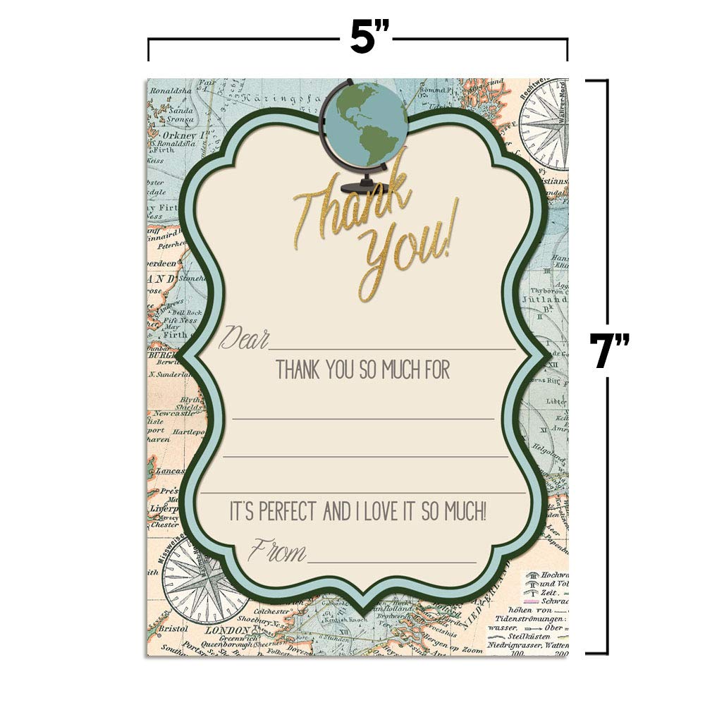 Adventure Awaits Baby Shower Thank You Cards