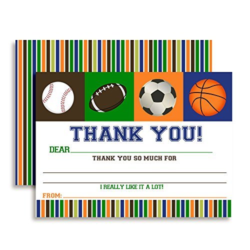 All Star Sports Thank You Cards