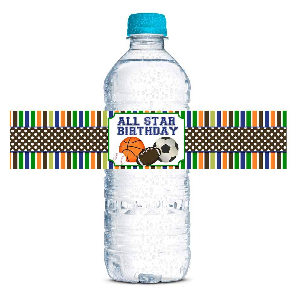 Personalized Hockey Water Bottle Stickers 