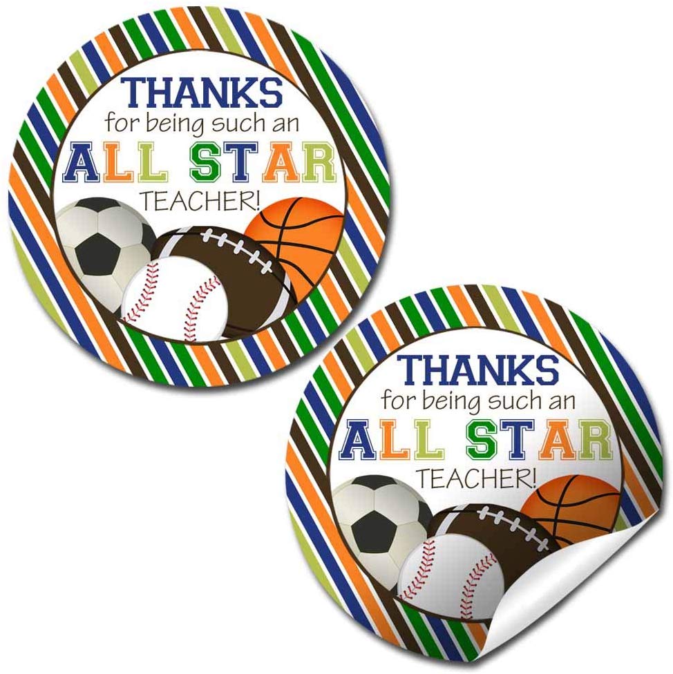 All Star Sports Teacher Appreciation Stickers