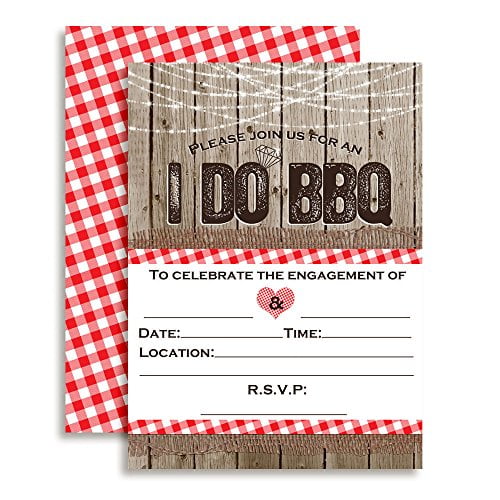 I Do BBQ Engagement Party Invitations