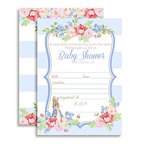 Peter Rabbit Baby Shower Welcome Sign, Editable Baby Shower Sign