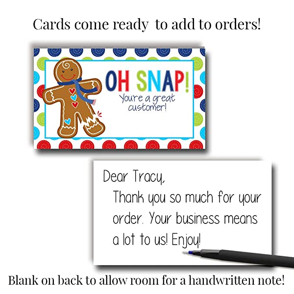 Oh Snap! Gingerbread Package Inserts for Small Business – Amanda Creation