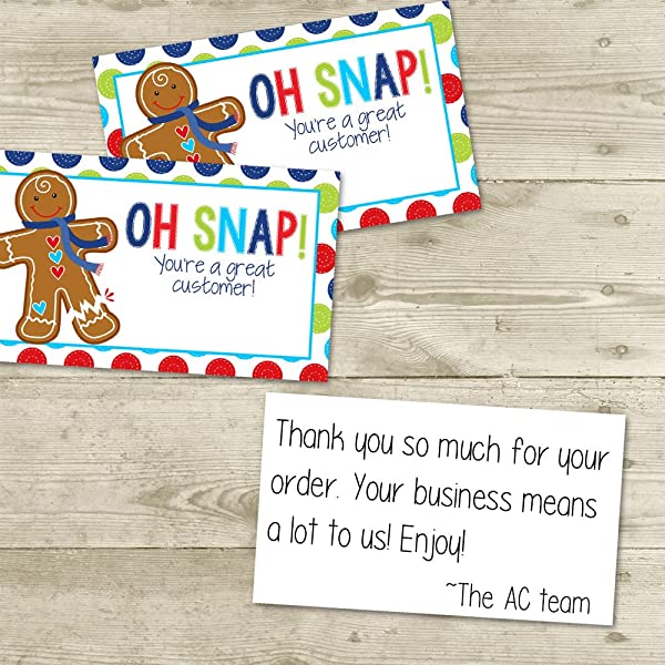 Oh Snap! Gingerbread Package Inserts for Small Business – Amanda Creation