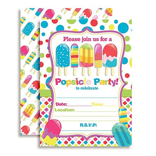 Popsicle Birthday Party Invitations