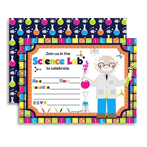 Science Lab Birthday Party Invitations – Amanda Creation
