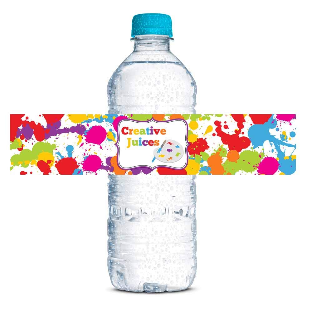 Art & Painting Birthday Water Bottle Labels