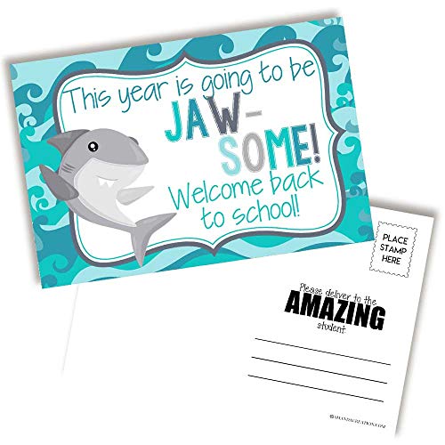 Shark Back to School Postcards
