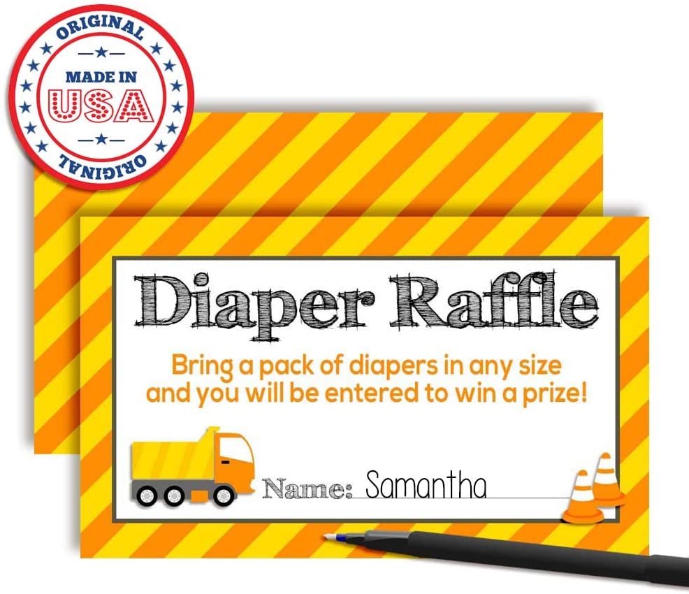 Construction Raffle Tickets Baby Under Construction Diaper Raffle Tickets – Amanda Creation