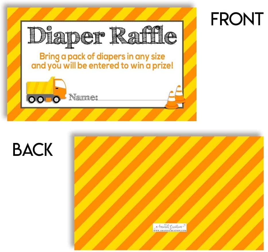 Construction Raffle Tickets Baby Shower Raffle Tickets Printable