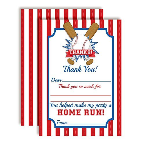 Baseball Home Run Thank You Cards