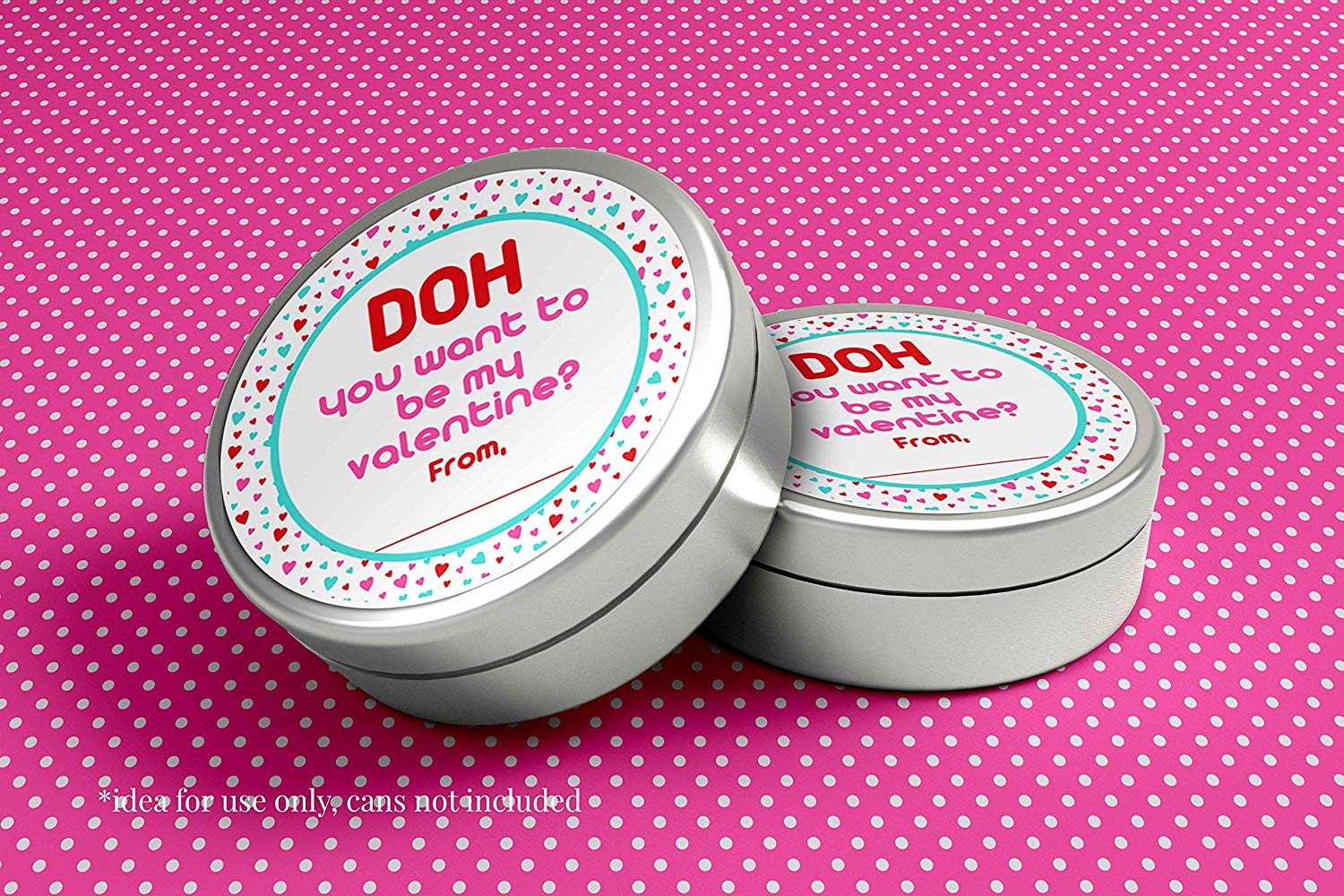 Mini Play Doh Valentine's Day Party Favor Stickers