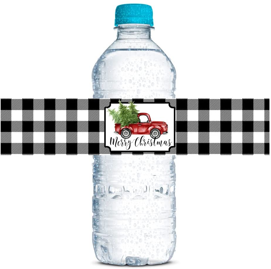 Christmas Candy Cane Water Bottle Labels – Candy Wrapper Store