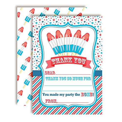 4th of July Bomb Pop Thank You Cards