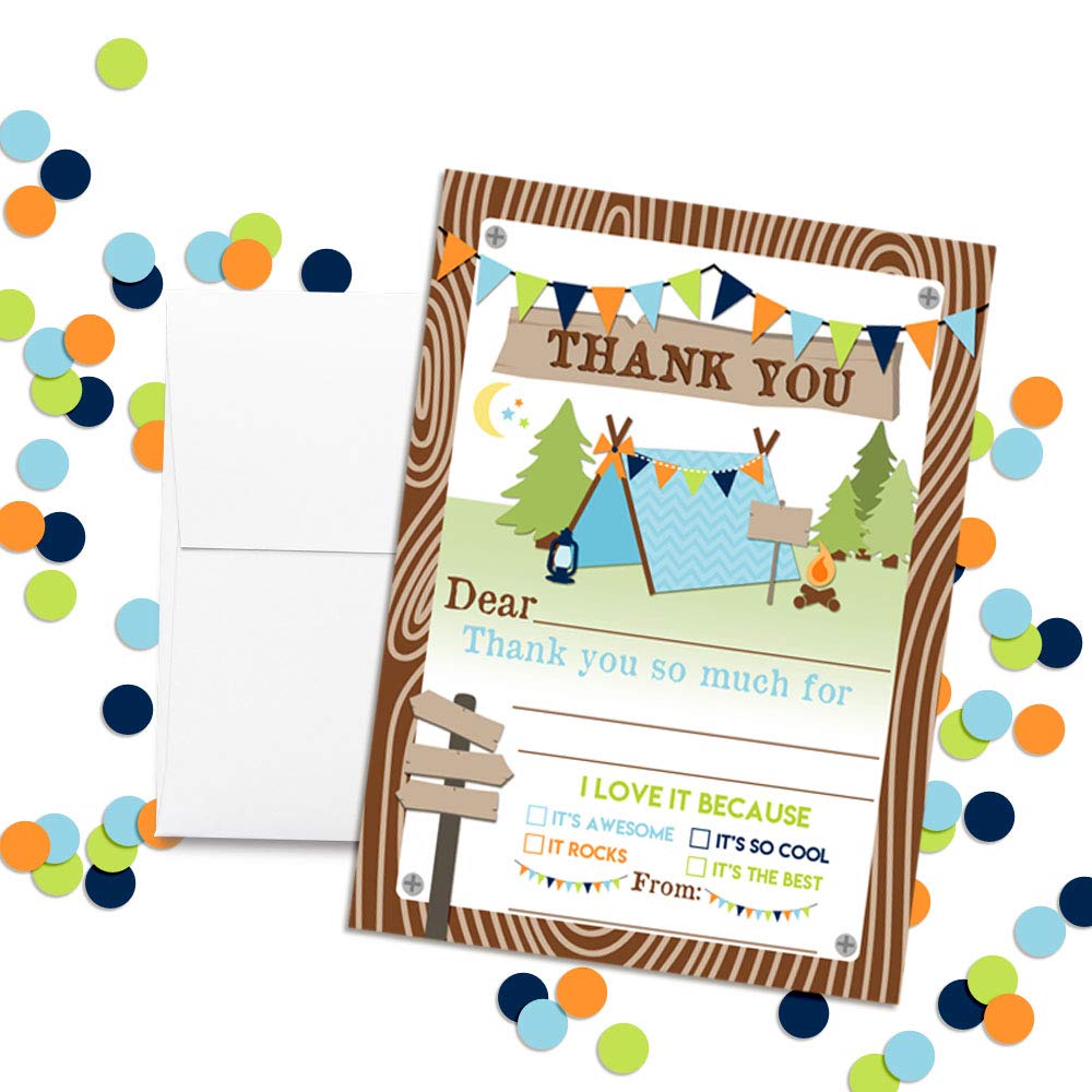 Camping Thank You Cards (Boy)