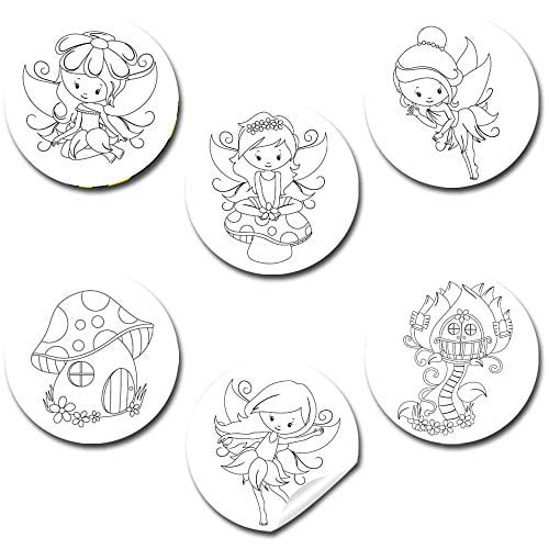 Color Your Own Fairy Stickers