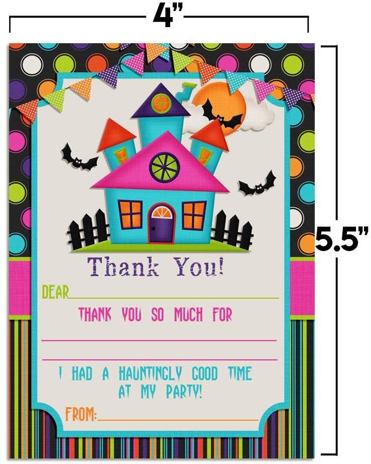 Haunted House Halloween Thank You Notes