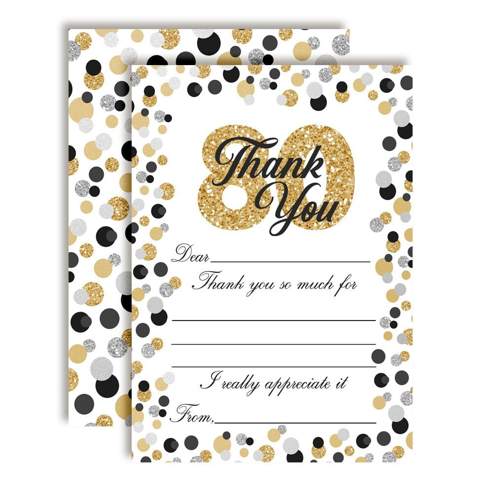 Confetti Blank Card Invitation Thank You Note Gold Glitter Pink