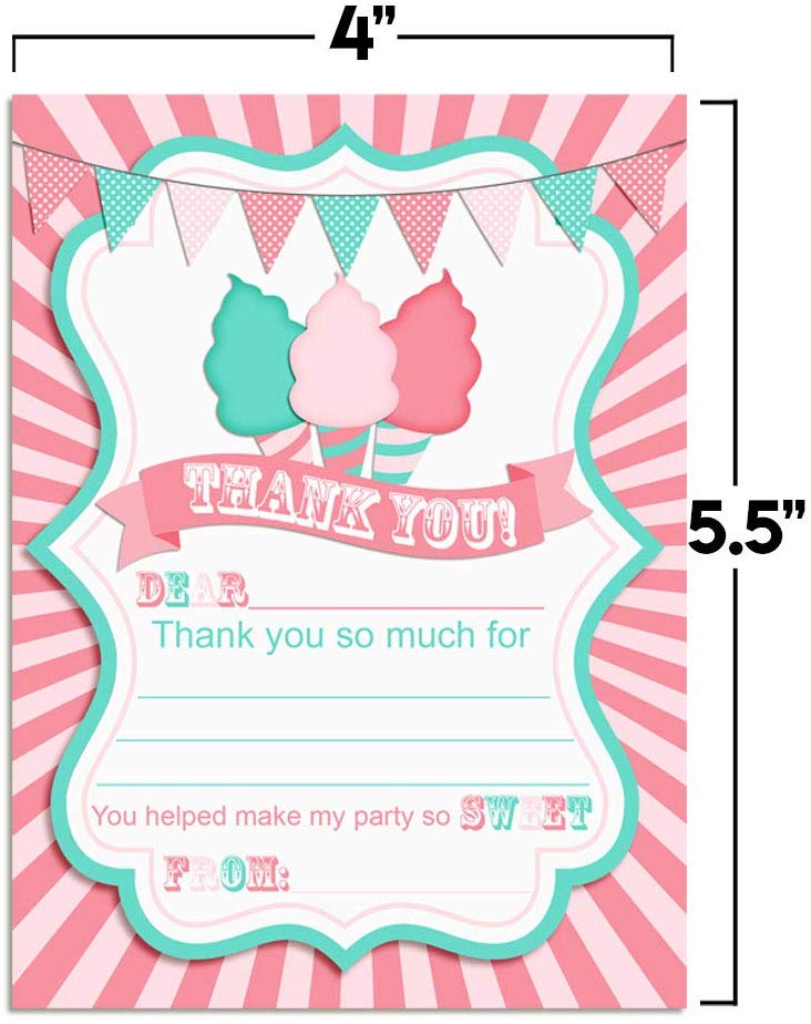 Cotton Candy Thank You Cards