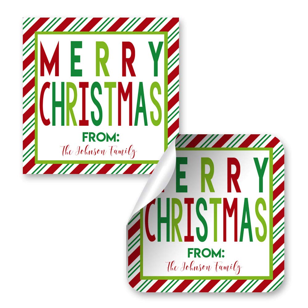 Merry Christmas Stickers For Cards & Christmas Gifts