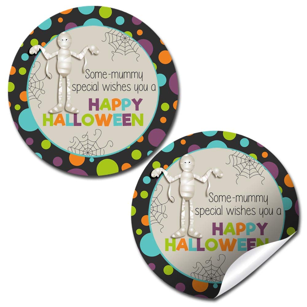 Mummy Halloween Party Favor Stickers – Amanda Creation