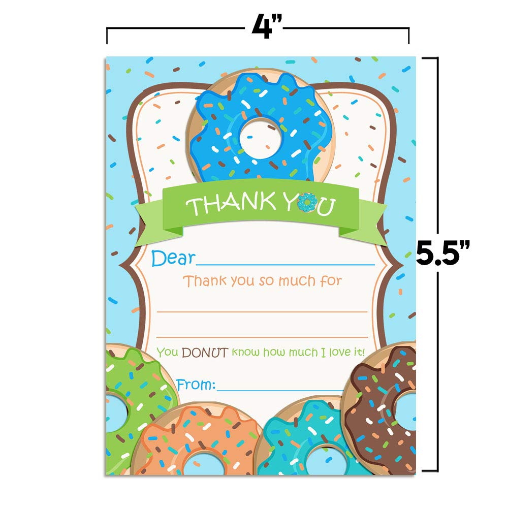 Donut Grow Up Thank You Cards (Boy)