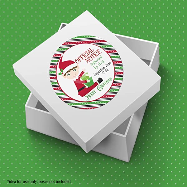 Elf Inspection Christmas Gift Tag Stickers – Amanda Creation