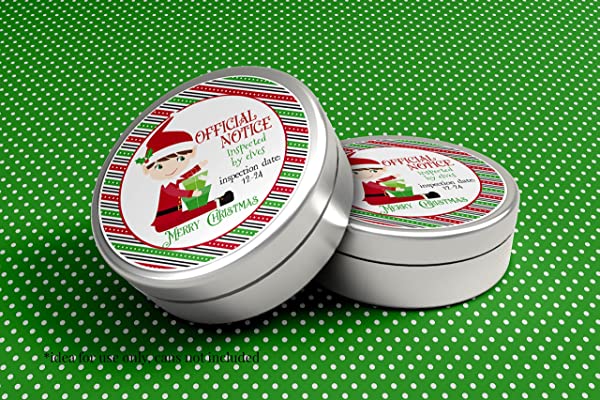 Elf Inspection Christmas Gift Tag Stickers – Amanda Creation