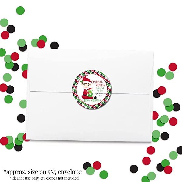 Elf Inspection Christmas Gift Tag Stickers – Amanda Creation