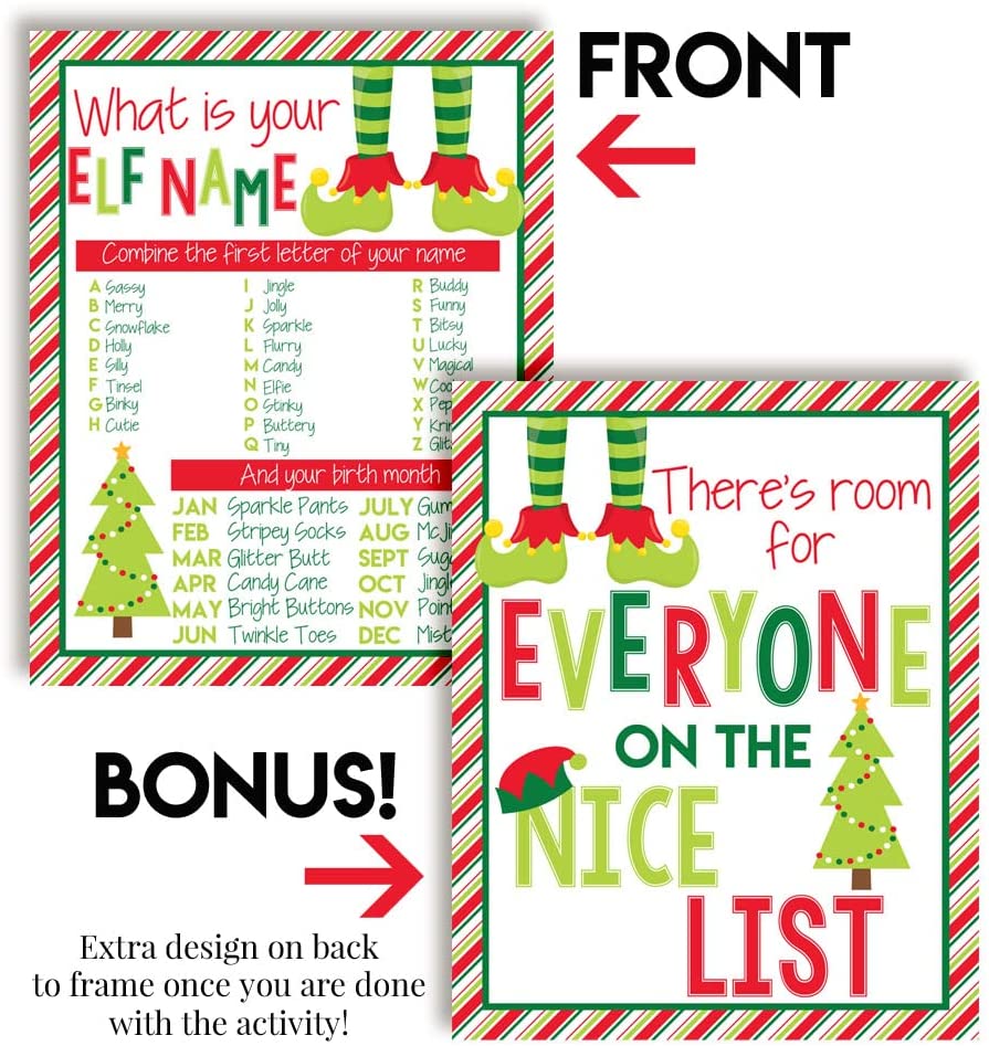 Elf Movie Name Tag Game Template