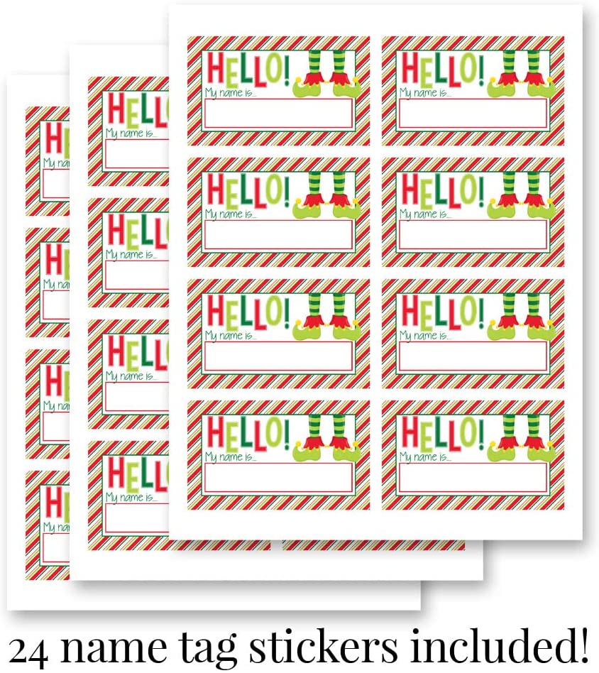 Elf Name Game Christmas Party Name Tags with Silly Elf Names for Holiday Themed Parties 24 2 X 35 Name Tag Sticker B09RNG5BN6 5 elf name game christmas party name tags – amanda creation