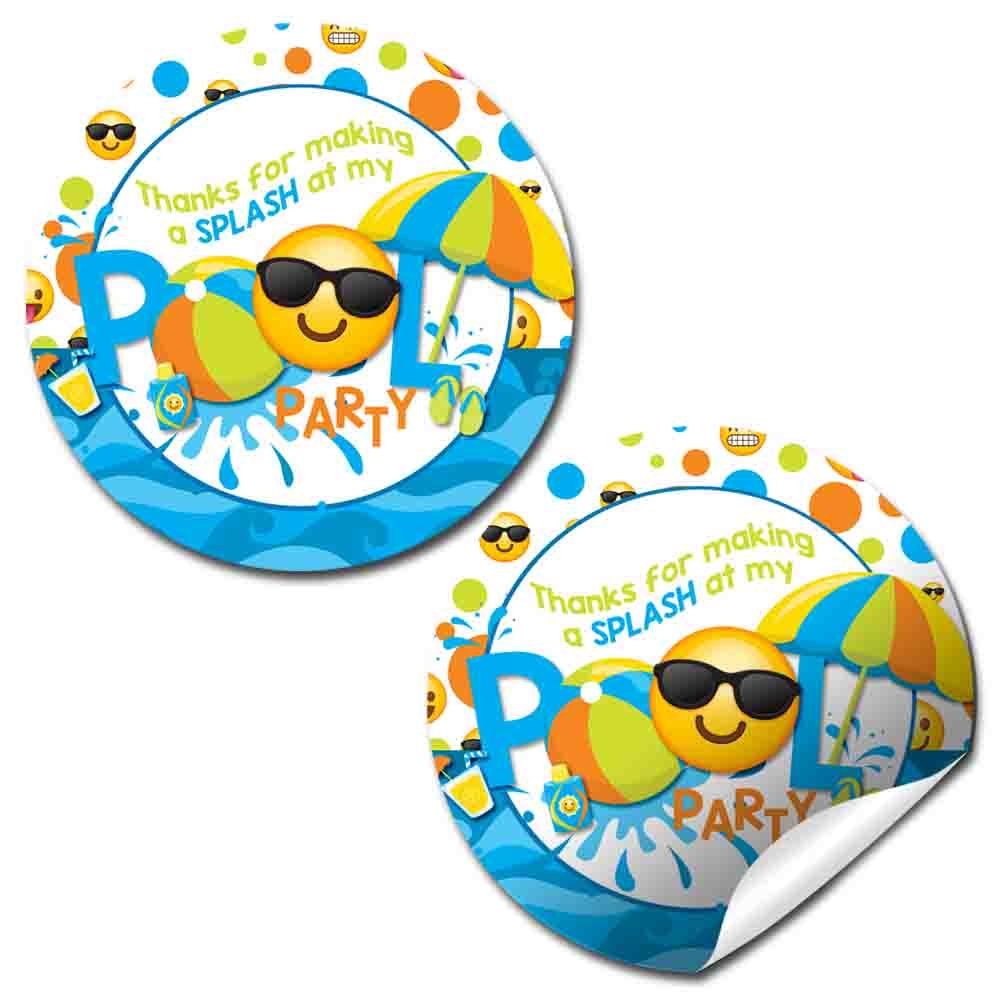 Emoji Pool Party Stickers (Boy)