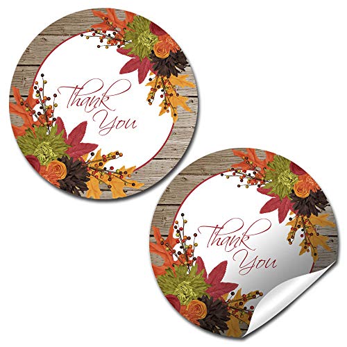 Fall In Love Autumn Leaves Bridal Shower Stickers