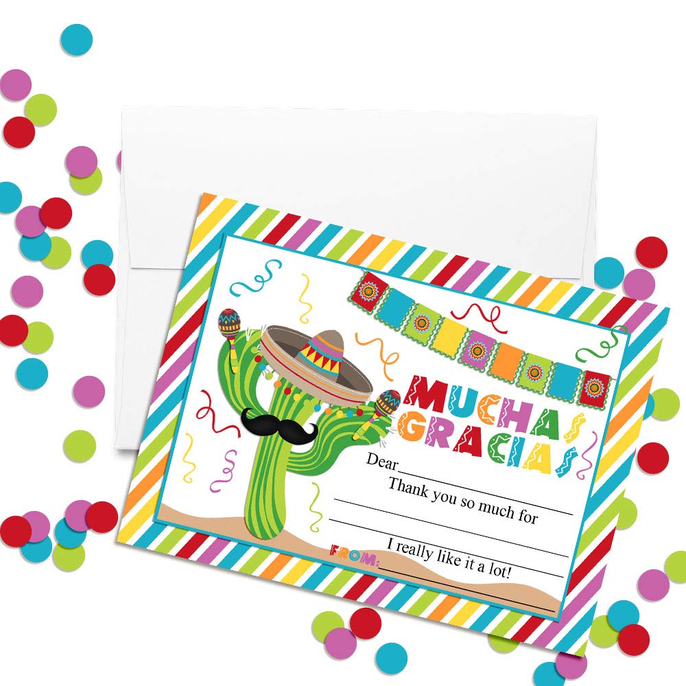 Fiesta Cactus Thank You Cards