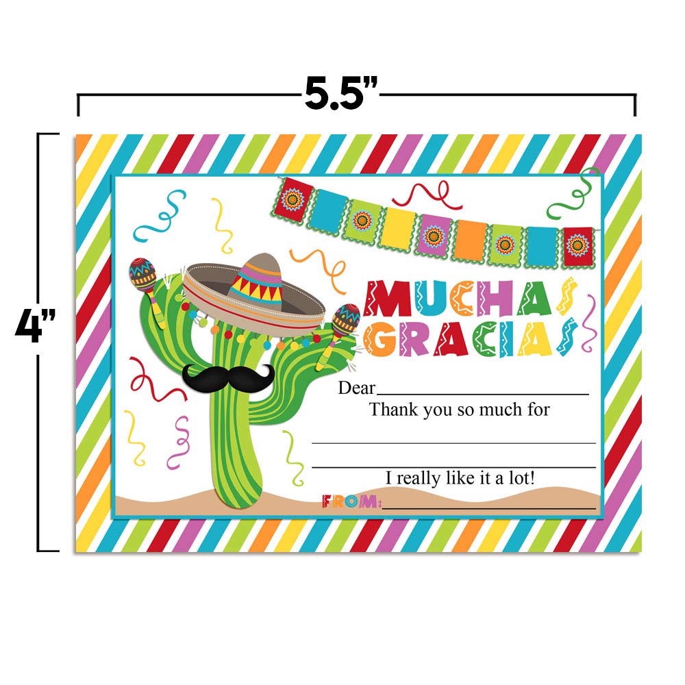 Fiesta Cactus Thank You Cards