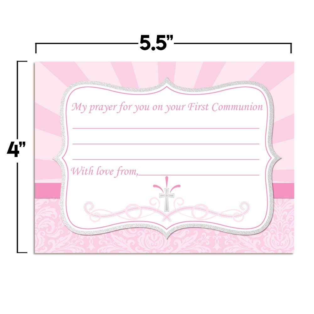 Pink First Holy Communion Prayer Cards – Amanda Creation pink-first-holy-communion-prayer-cards-amanda-creation