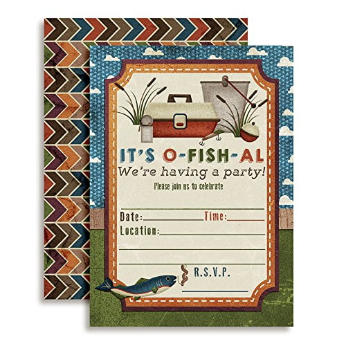 Fishing Birthday Party Invitations