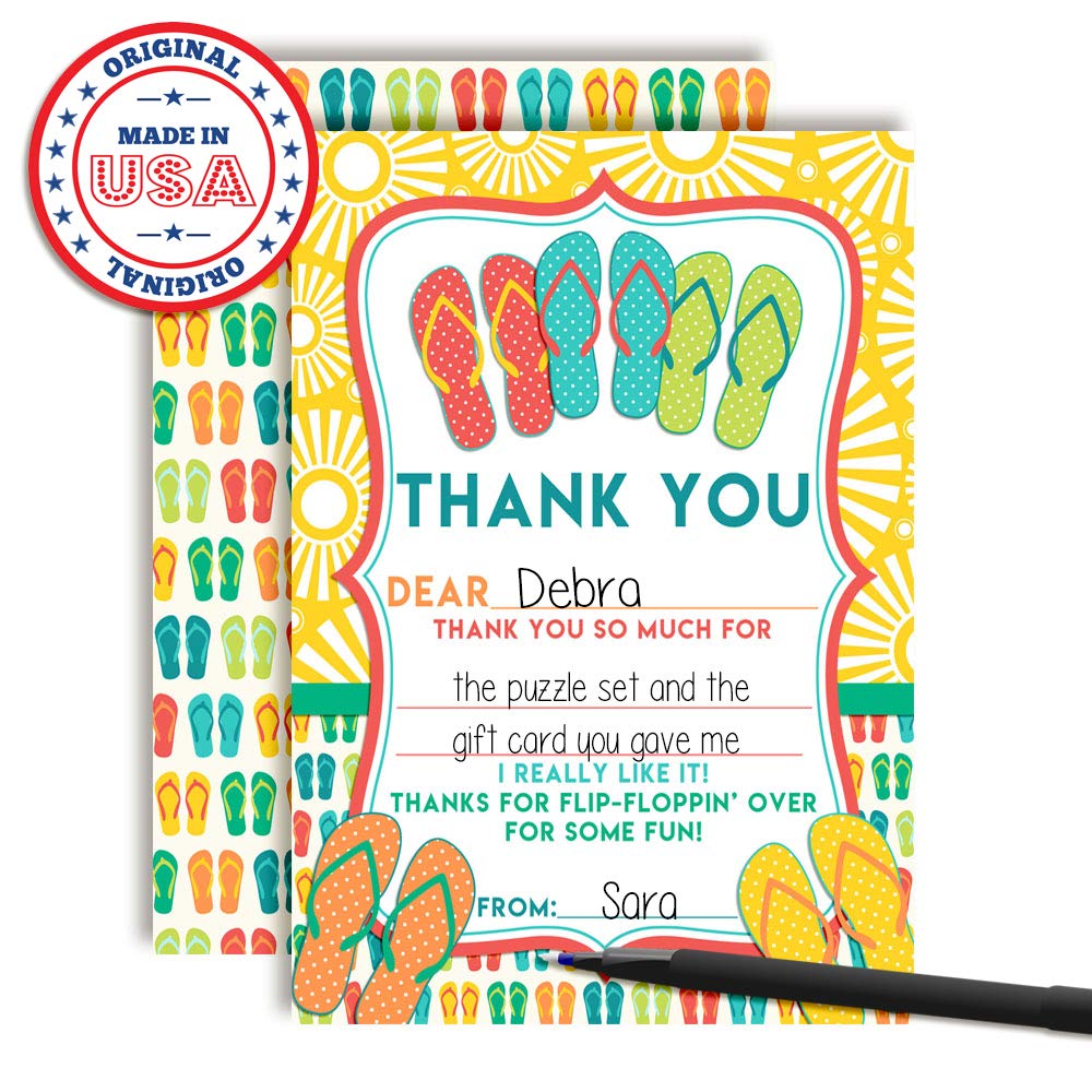 Flip Flop Thank You Cards