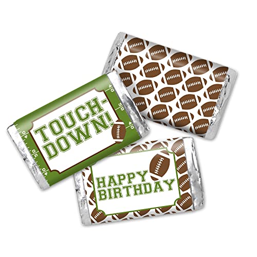 Football Touchdown Birthday Mini Candy Bar Wrappers – Amanda Creation