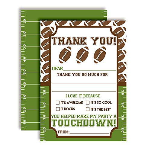 Football Touchdown Thank You Cards