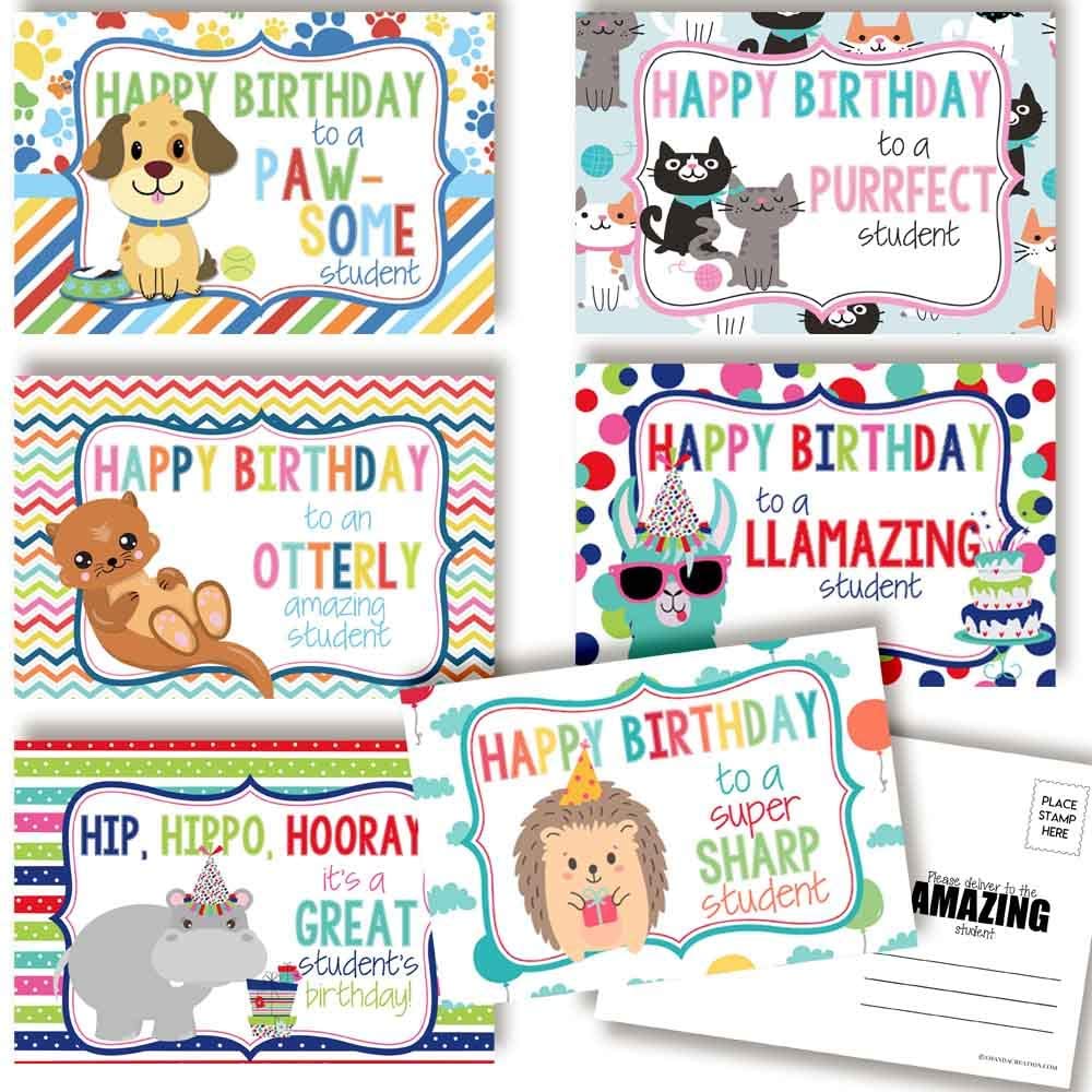 Bold & Bright Happy Birthday Postcards