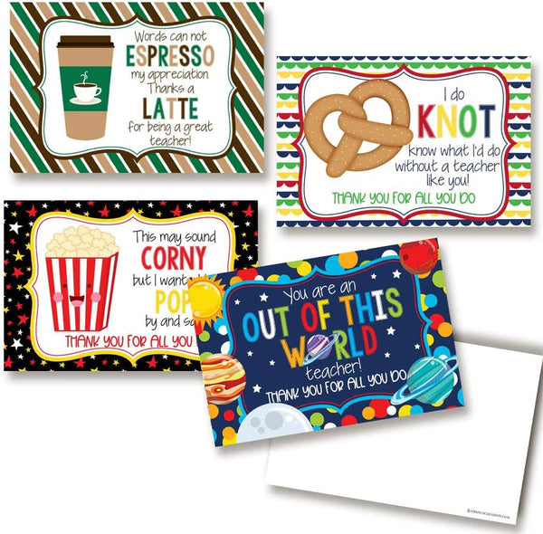 30ct AmandaCreation Food Birthday Teacher Postcards