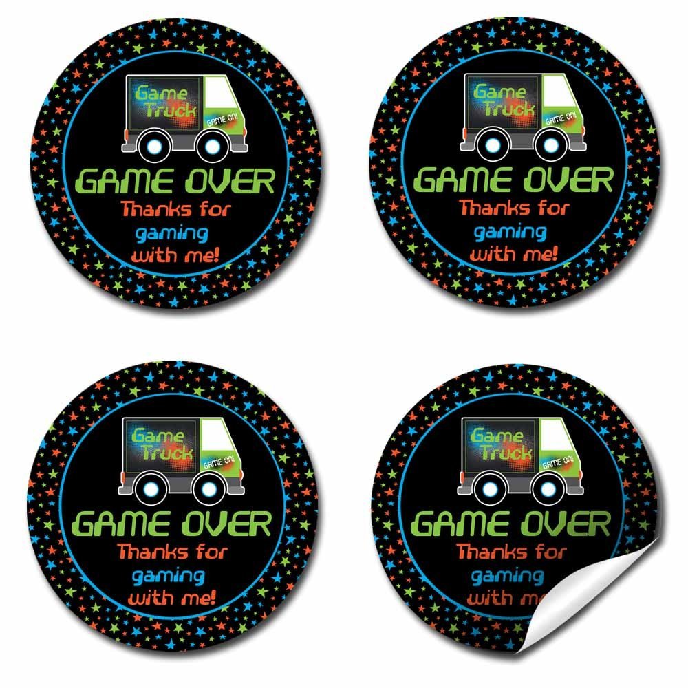 Game Truck Party Stickers