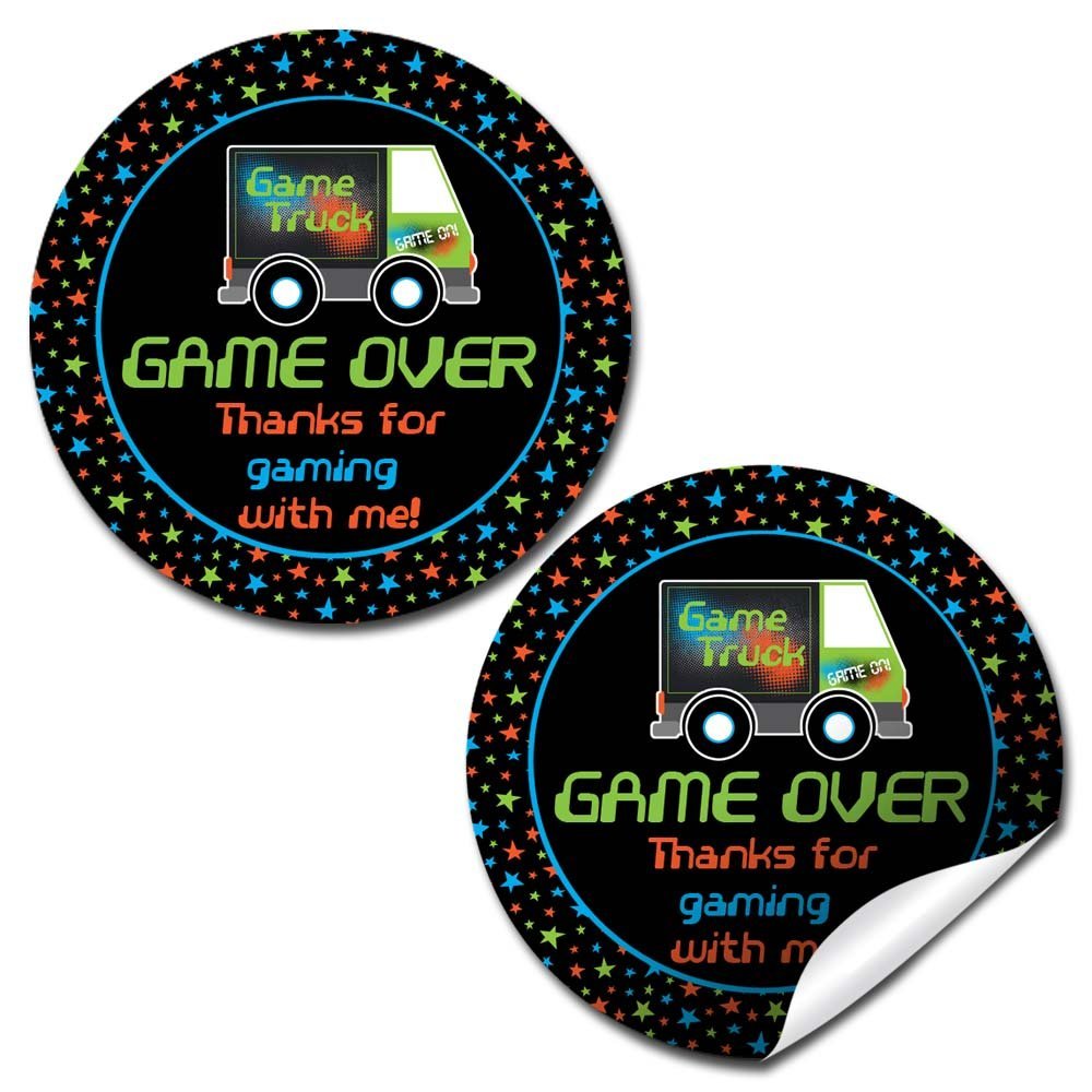Game Truck Party Stickers