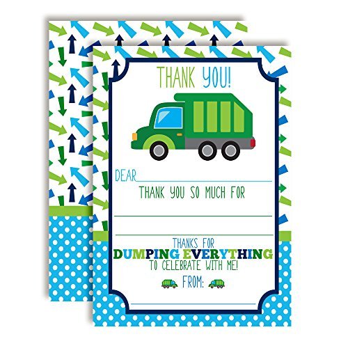 Garbage Truck Thank You Cards