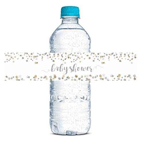 Twinkle Little Star Gender Neutral Baby Shower Waterproof Water Bottle Wrapper