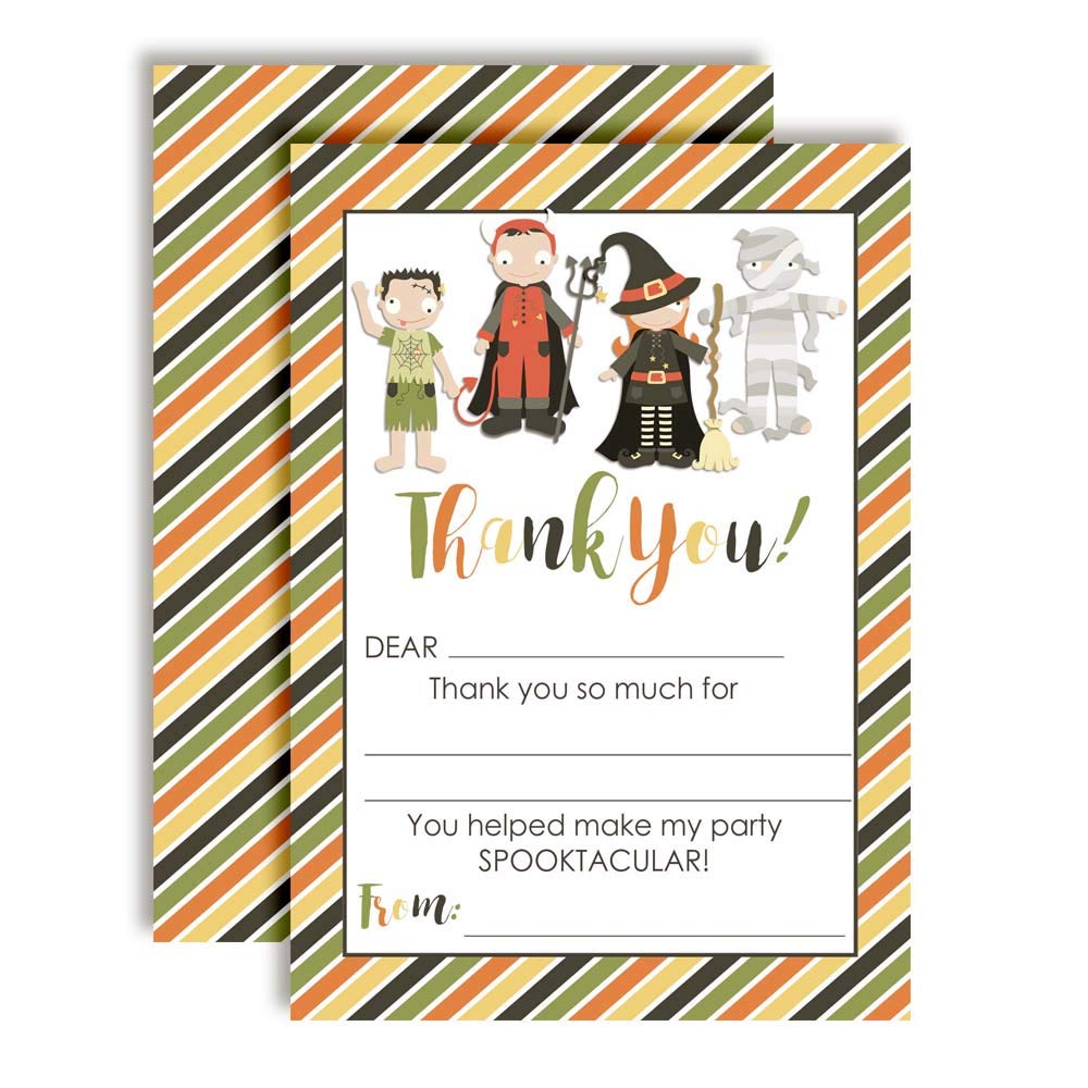 Halloween Costume Party Thank You Cards
