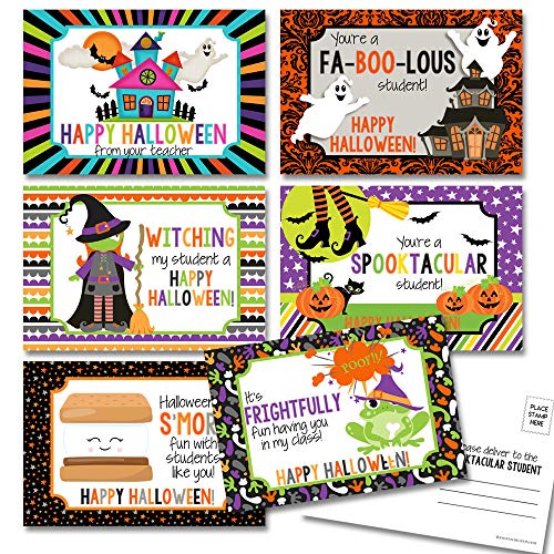 halloween teacher postcards